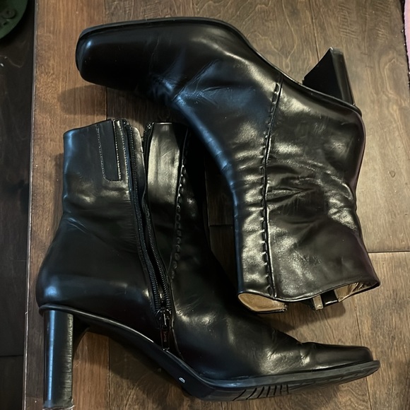 M708 Francois Xavier collection black leather ankle boots 👢 size 10 or 40 - Picture 4 of 6